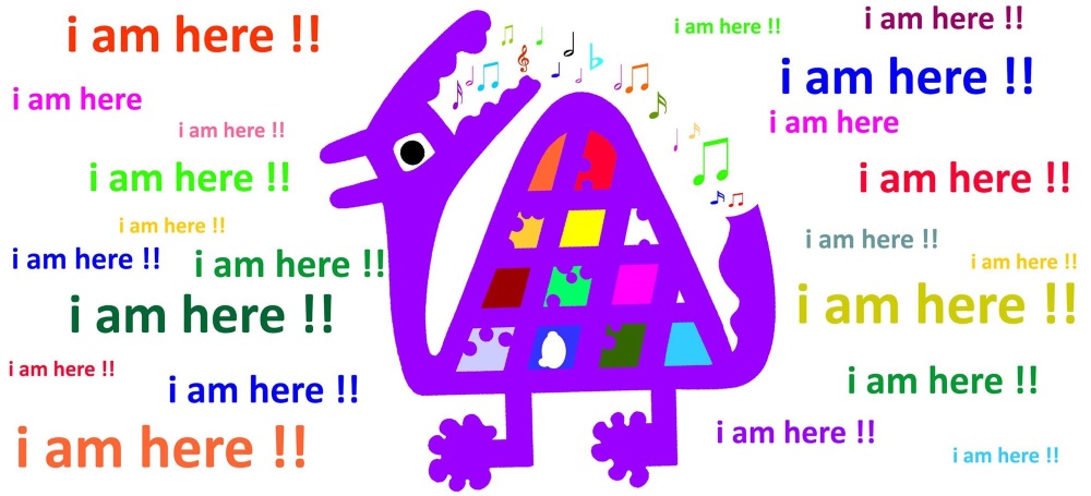 i am here!! logo
